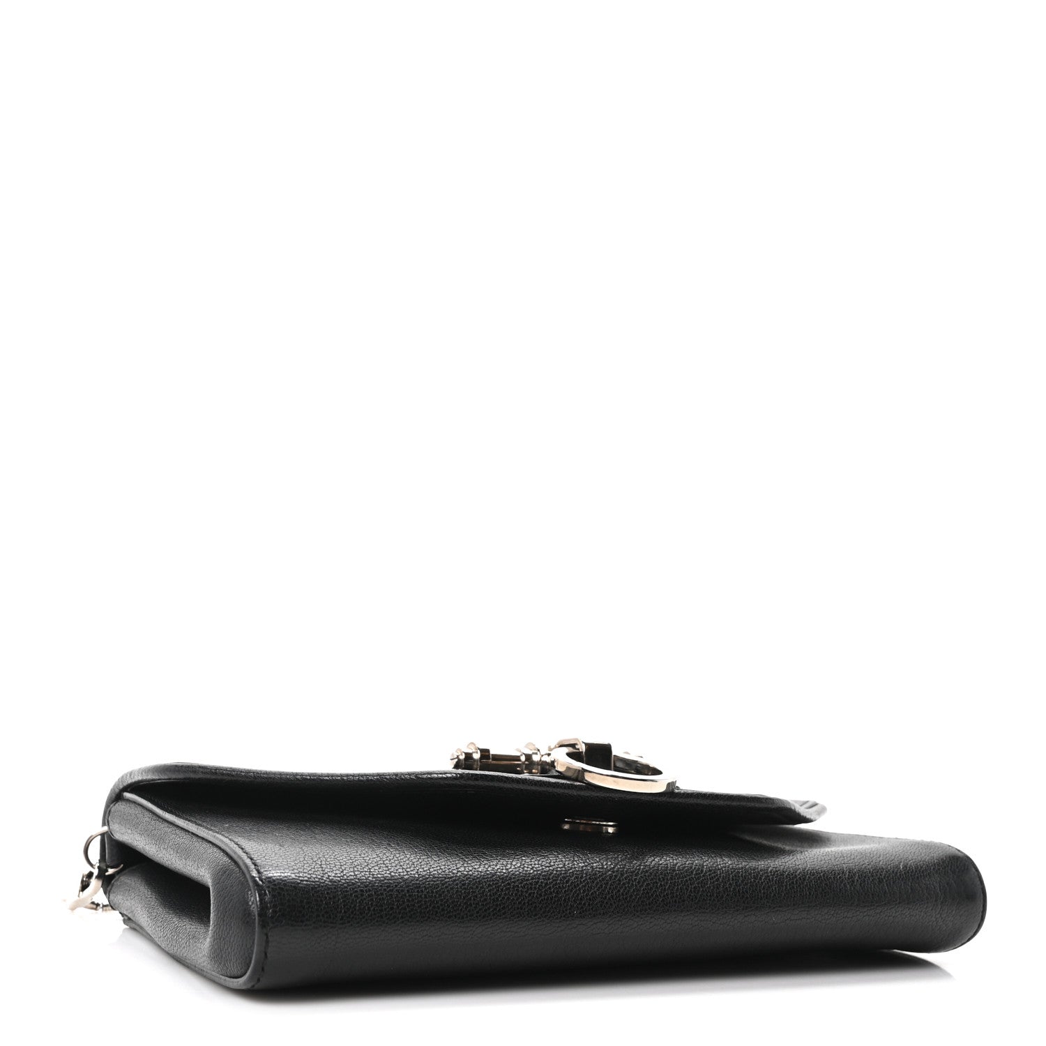 Sugar Goatskin Obsedia Chain Shoulder Bag Black