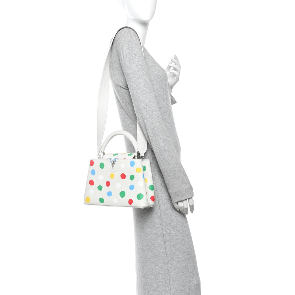 LV X YK Taurillon Capucines BB White