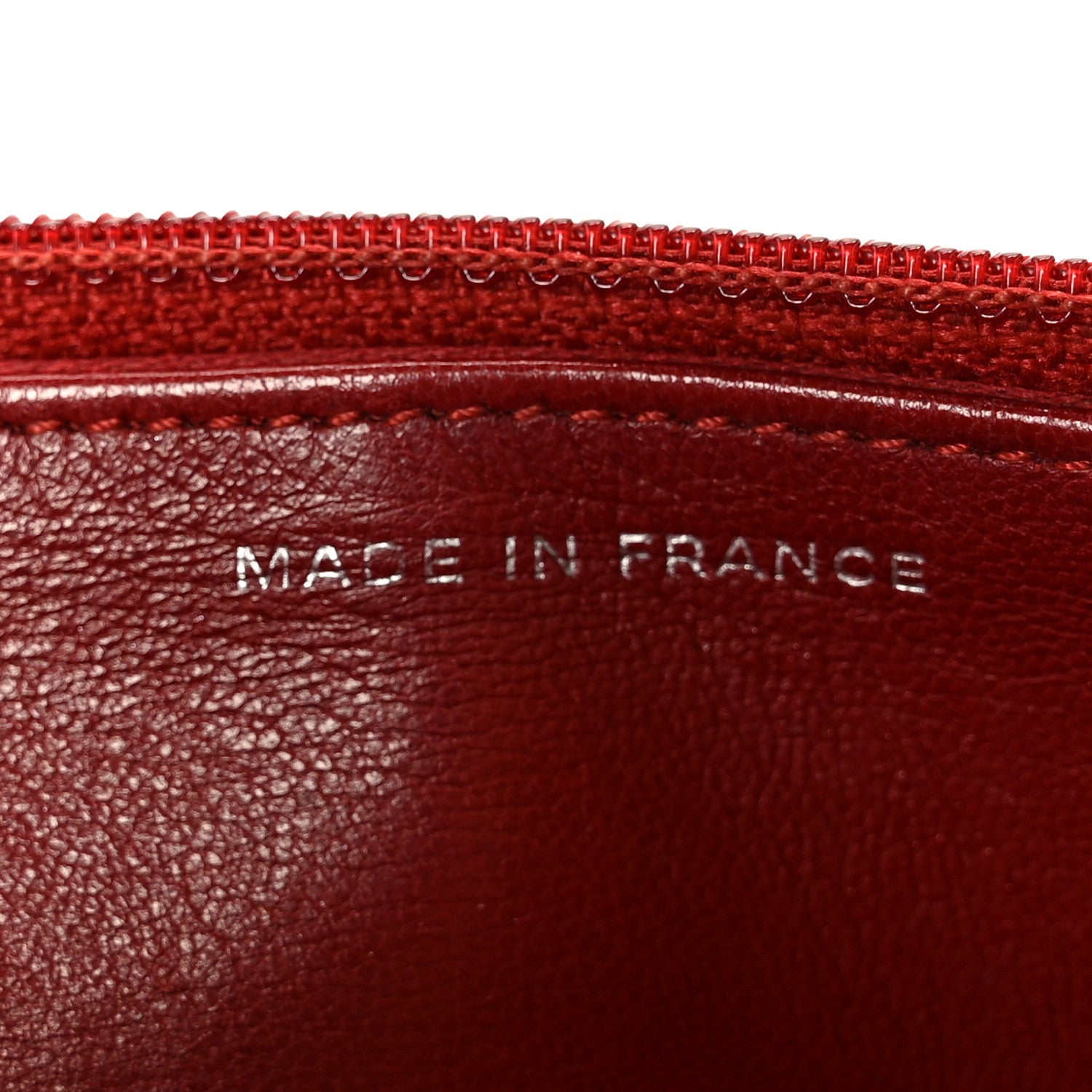 Lambskin Camellia Embossed Wallet on Chain WOC Red