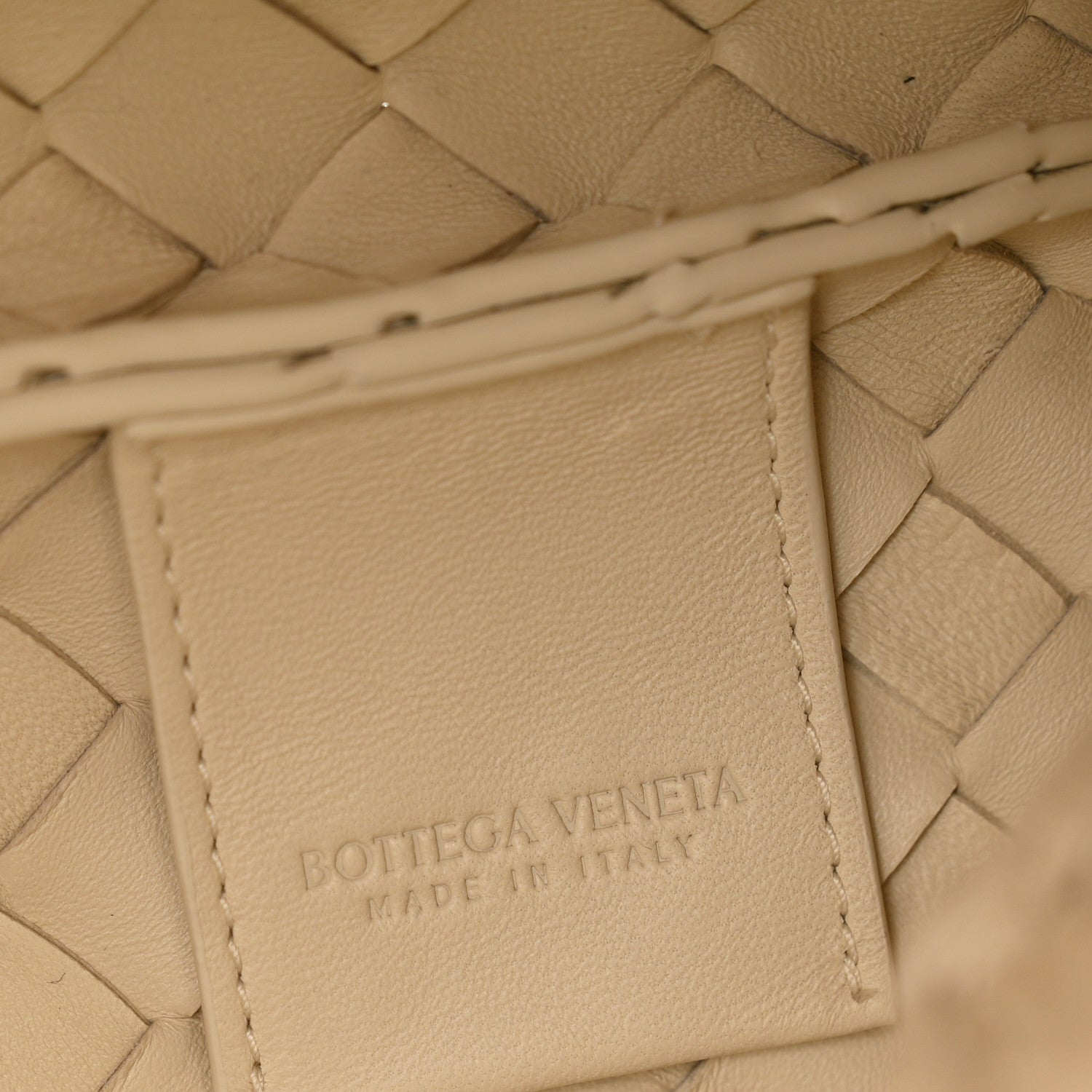 Nappa Intrecciato Small Campana Shoulder Bag Sea Salt