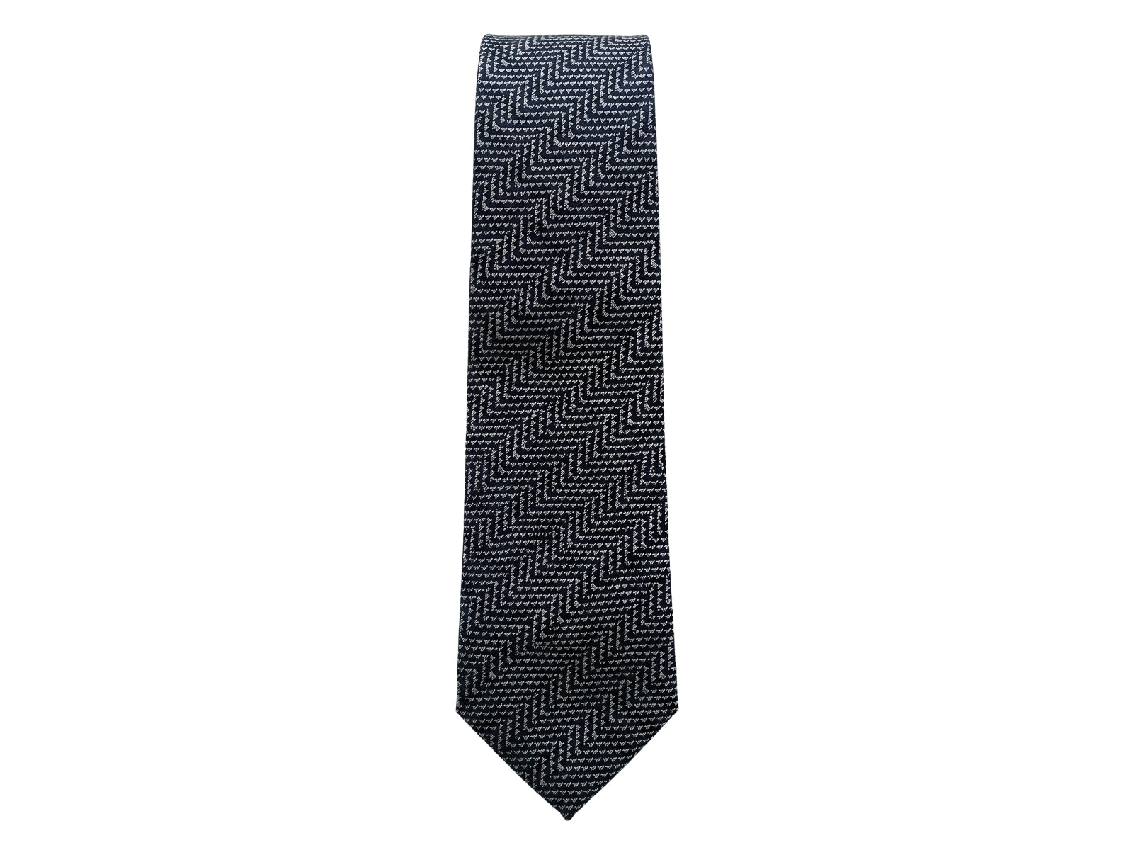 Emporio Armani Grey Solid 100% Silk Mens Tie