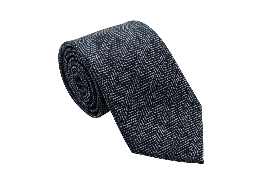 Emporio Armani Grey Solid 100% Silk Mens Tie