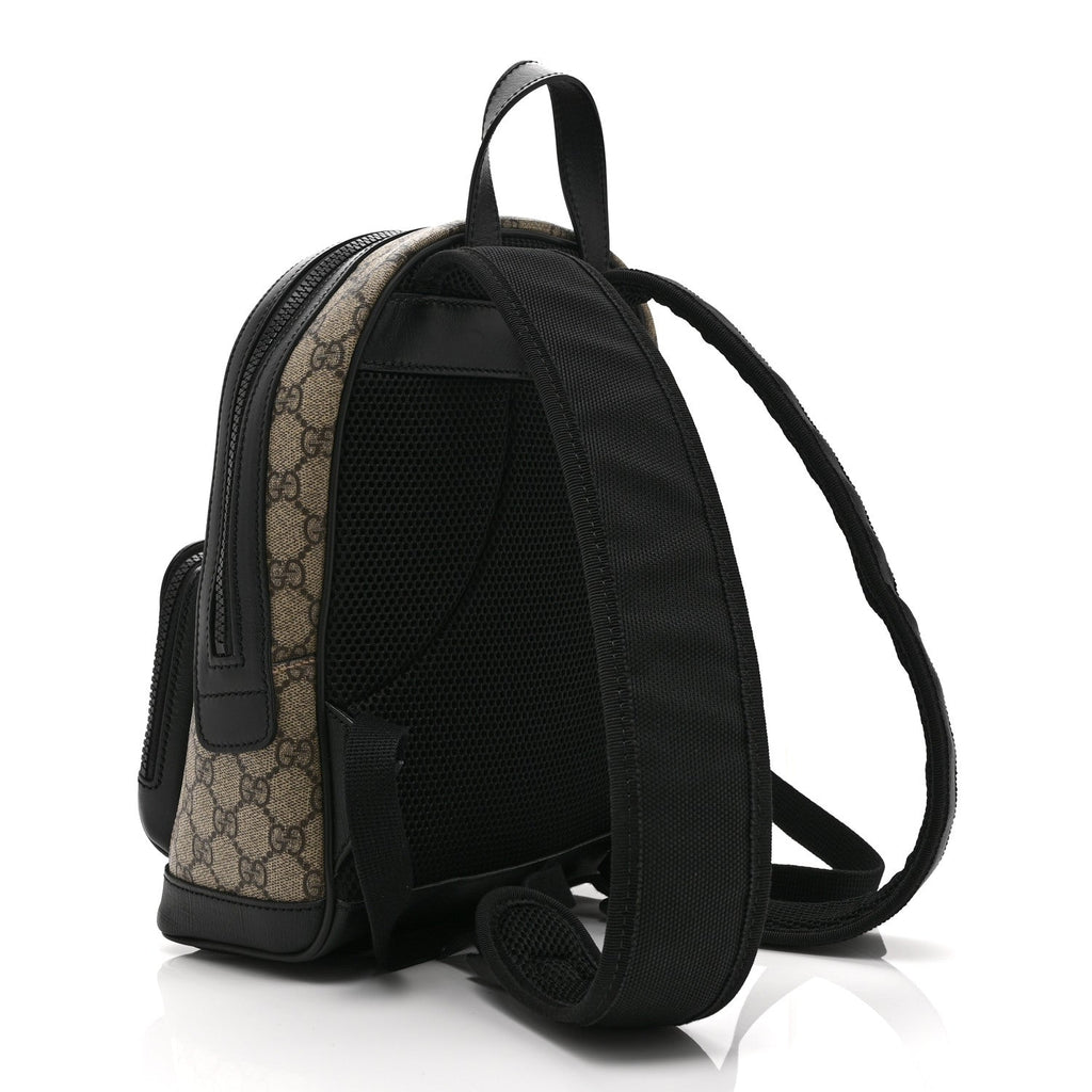 GG Supreme Monogram Small Eden Day Backpack Black