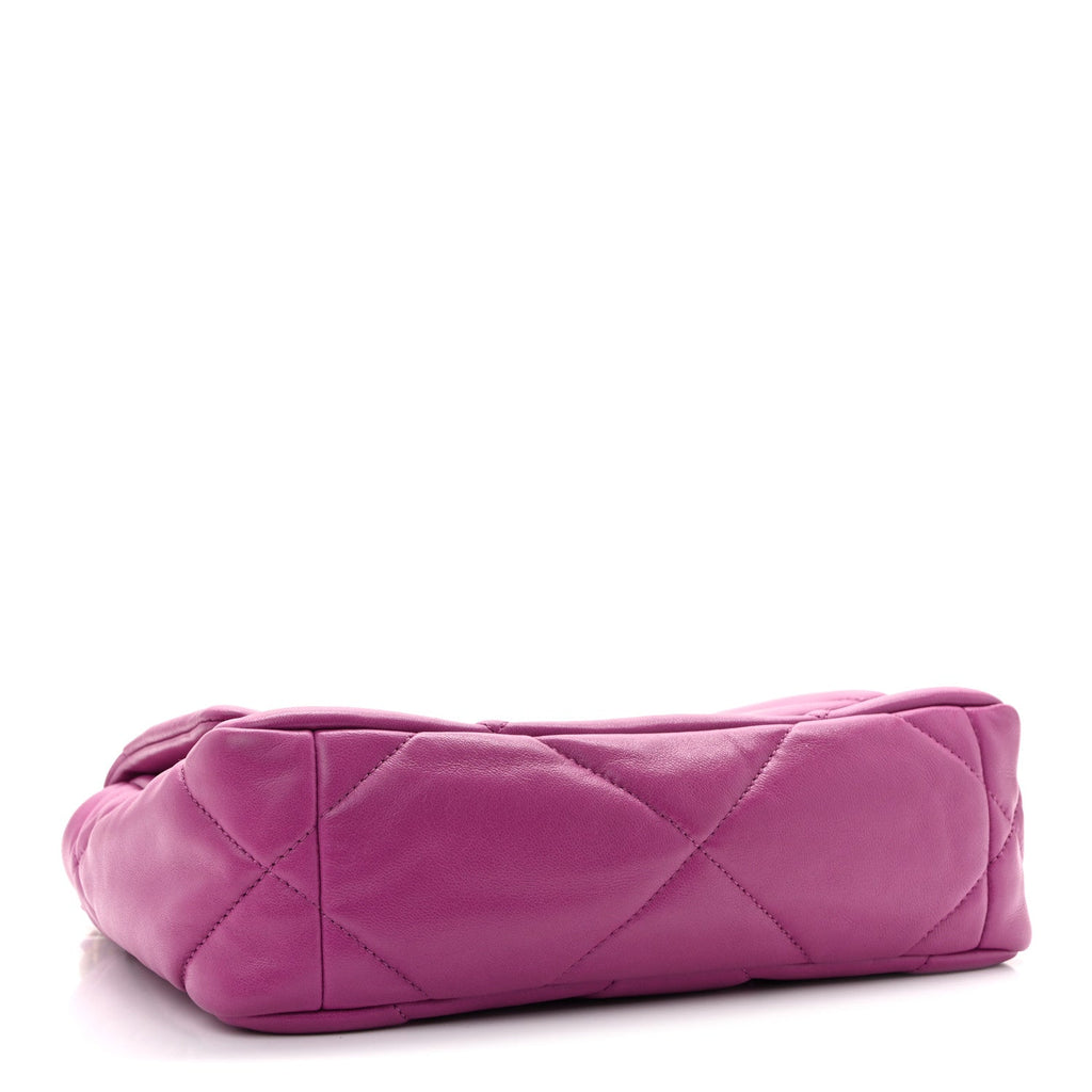 Lambskin Quilted Medium Chanel 19 Flap Purple