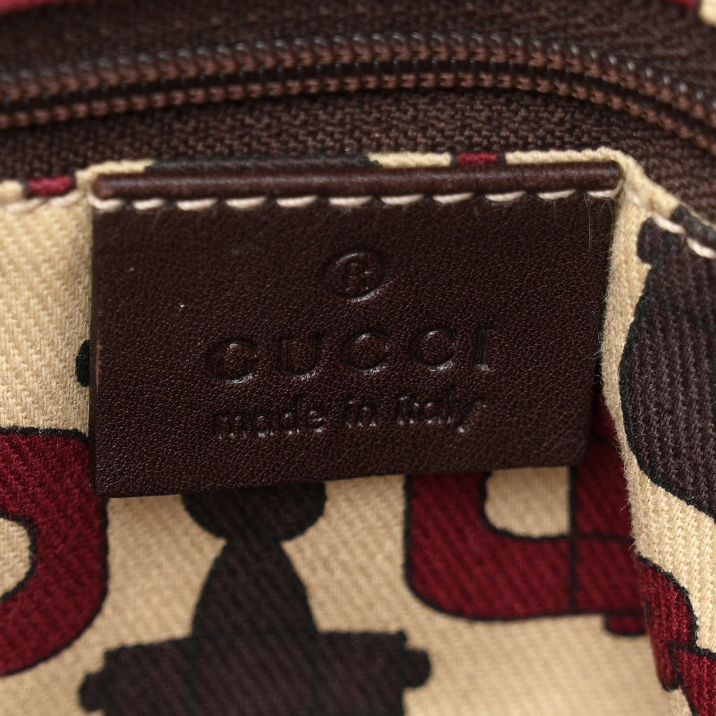 Guccissima Medium Sukey Tote  Chocolate