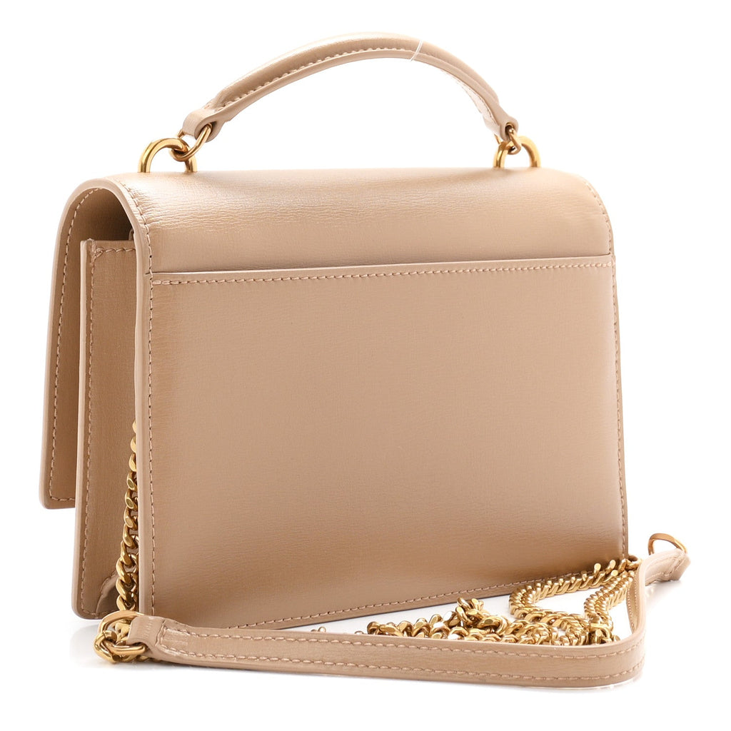 Calfskin Monogram Sunset Chain Wallet Dark Toffee