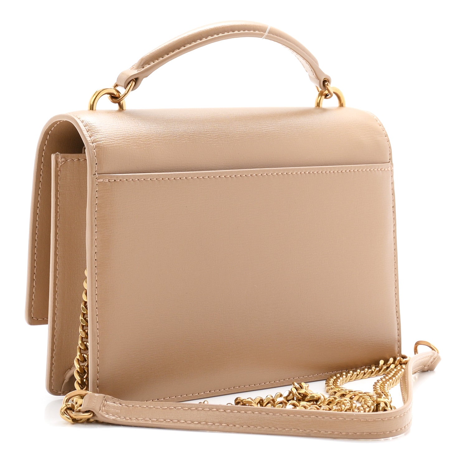 Calfskin Monogram Sunset Chain Wallet Dark Toffee
