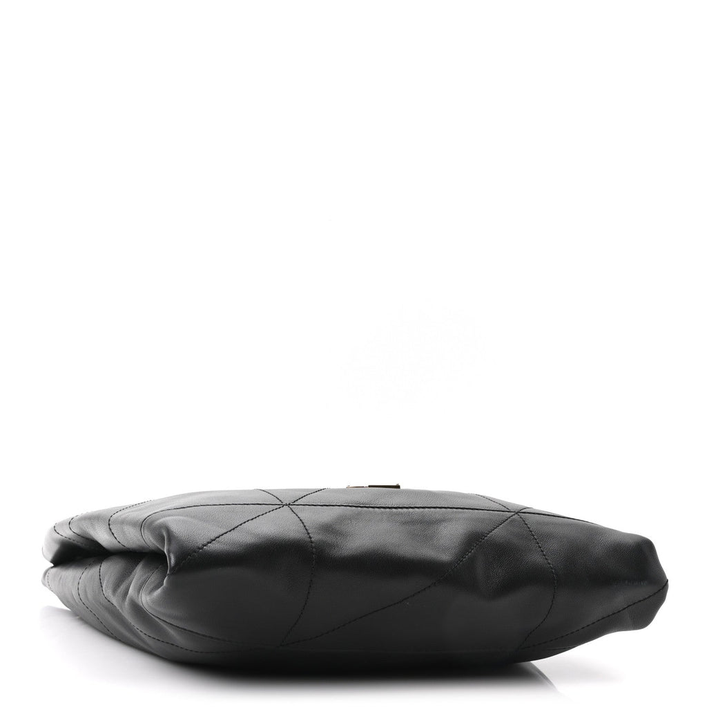 Lambskin Matelasse Monogram Medium Jamie 4.3 Pochon Black