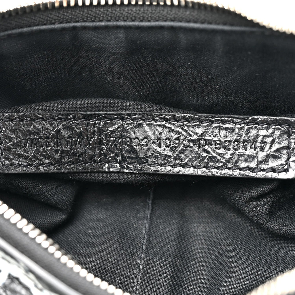 Agneau Arena Graffiti Le Cagole Shoulder Bag XS Black