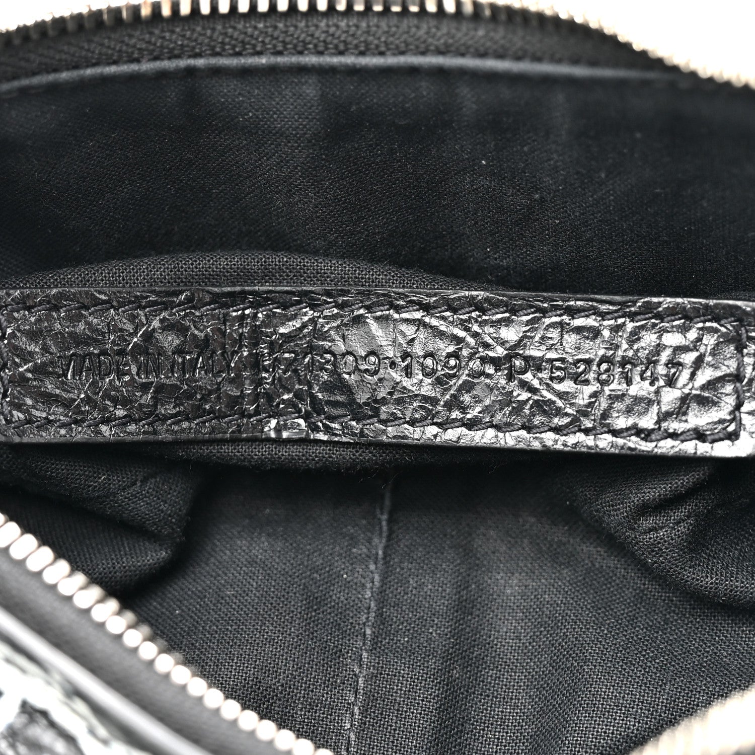 Agneau Arena Graffiti Le Cagole Shoulder Bag XS Black