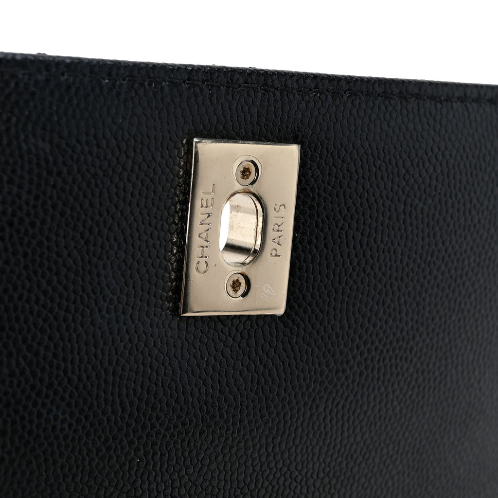 Caviar Quilted Extra Mini Coco Handle Flap Black