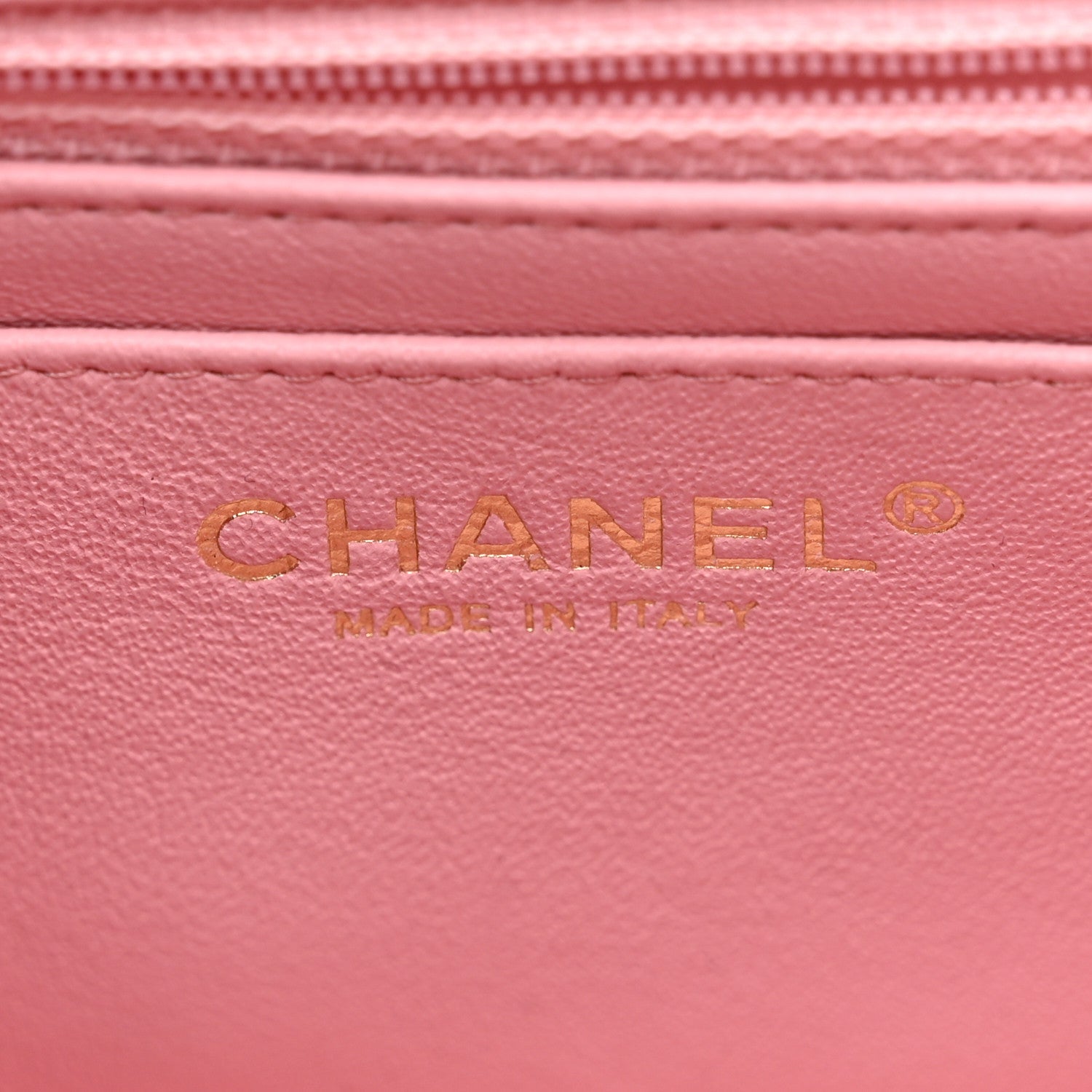 Lambskin Quilted Mini Rectangular Flap Pink
