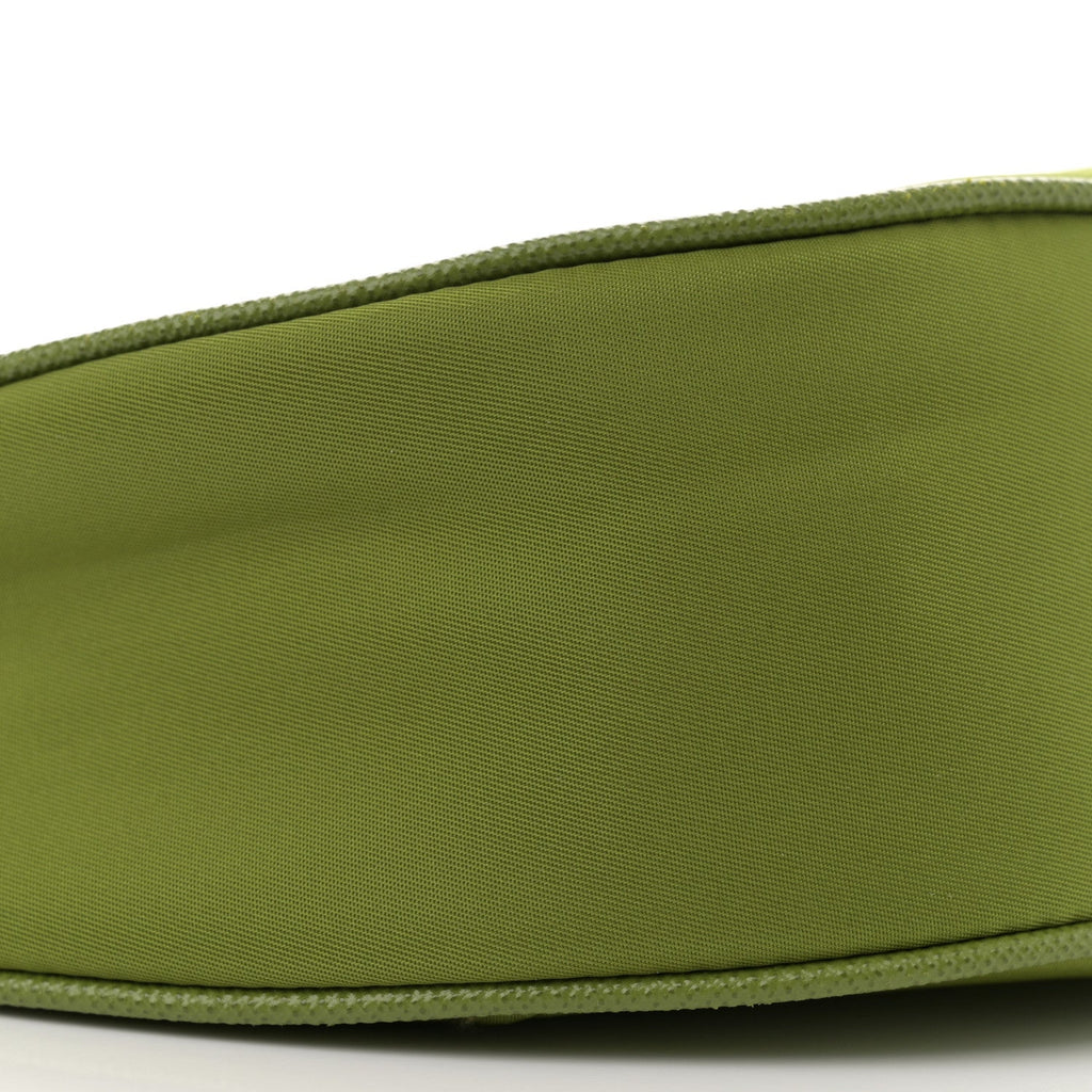 Re-Nylon Demi-lune Shoulder Bag Ivy Green