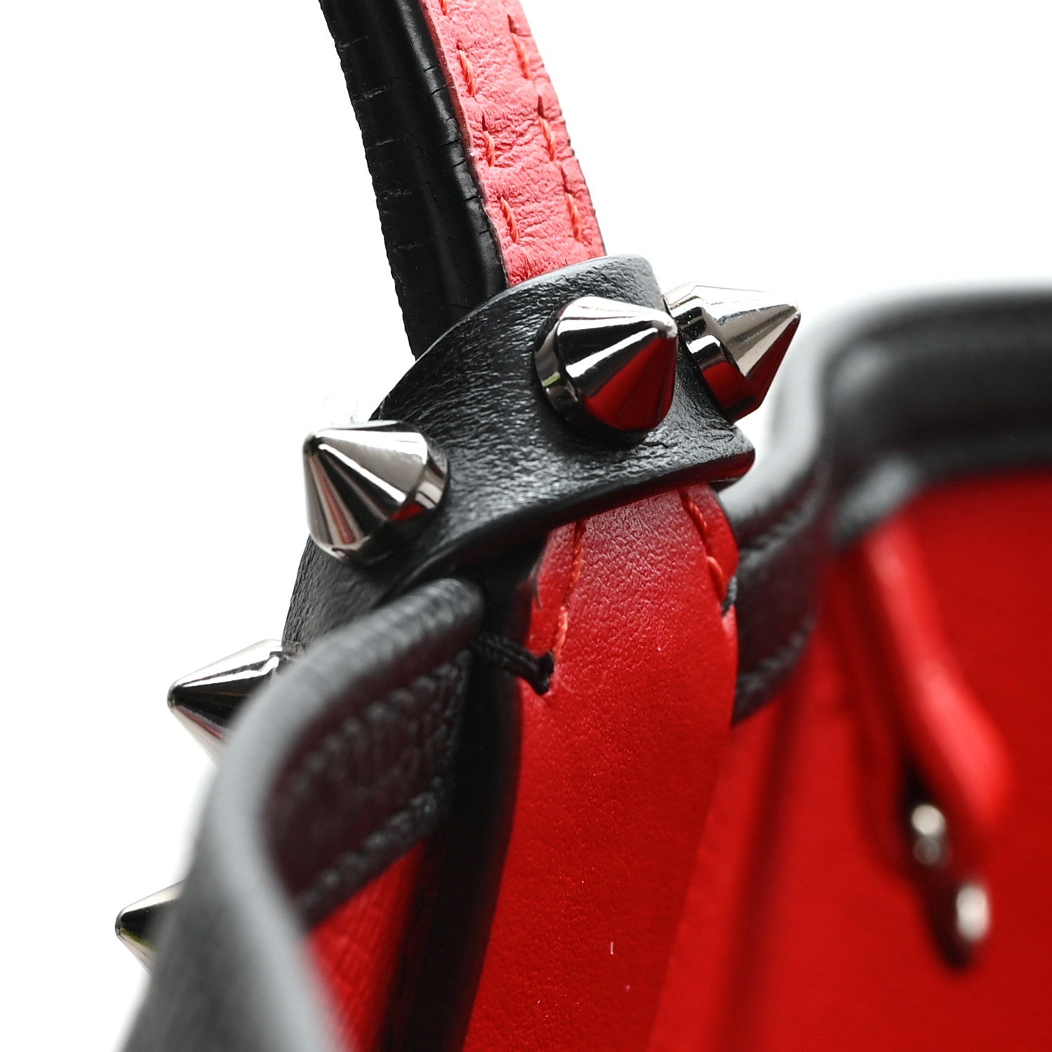 Calfskin Spikes East West Cabata Tote Black