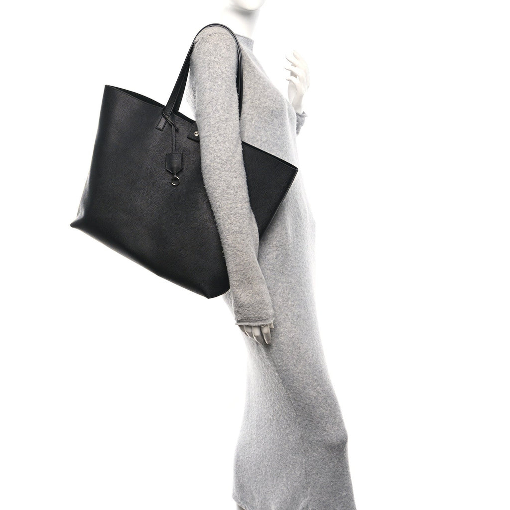 Calfskin Large Shopping Tote Black