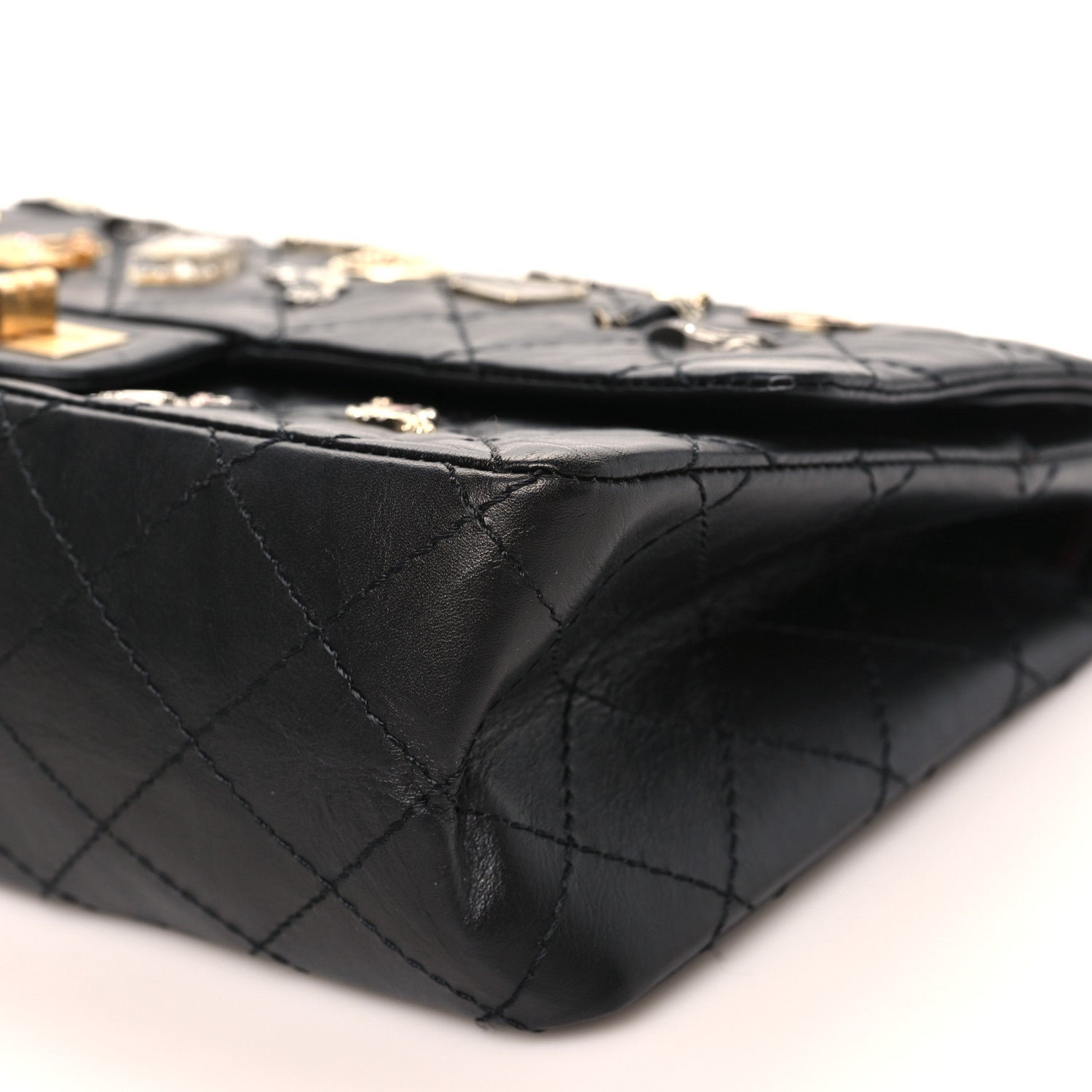 Aged Calfskin Lucky Charms 2.55 Reissue 226 Flap Black