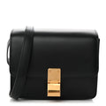 Box Calfskin Small Classic Box Flap Bag Black