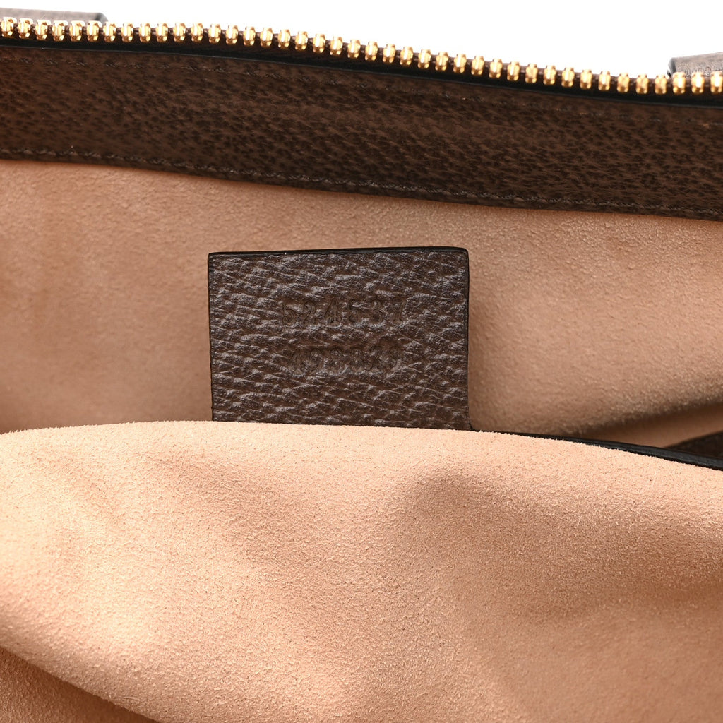 GG Supreme Monogram Web Medium Ophidia Tote Bag Brown