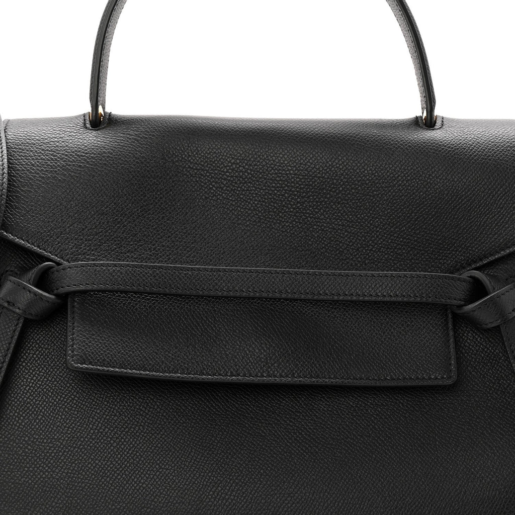 Grained Calfskin Mini Belt Bag Black
