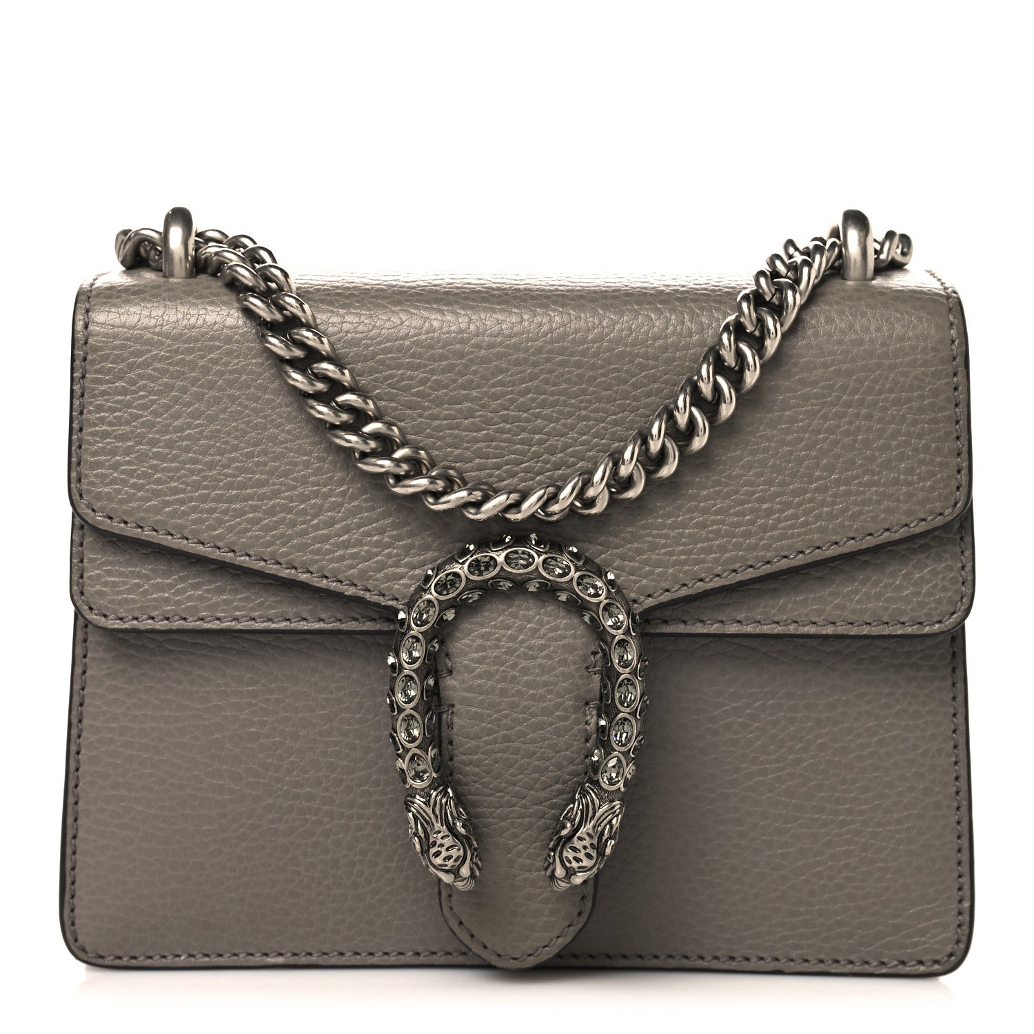 Calfskin Mini Dionysus Shoulder Bag Dusty Grey