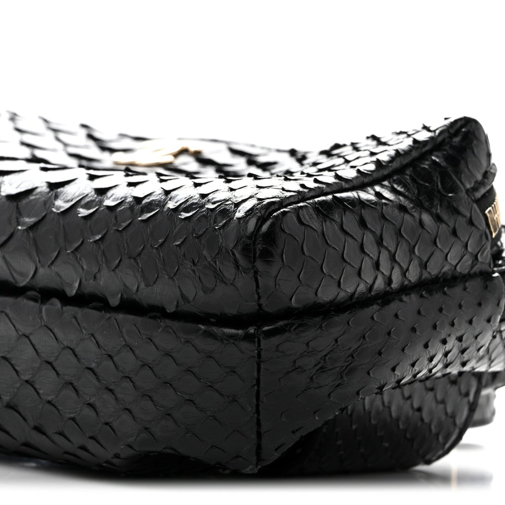 Snakeskin Waist Bag Black