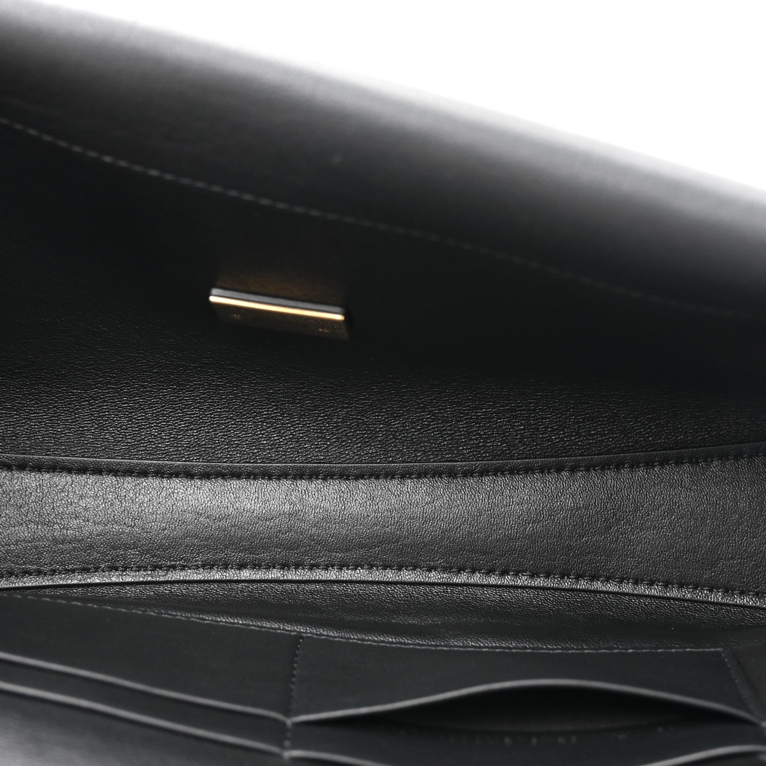 Smooth Calfskin Small Bel Air Clutch On Strap Black