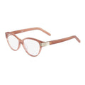 Chloe Eyeglasses Cat Eye Full Rim, Striped Pink Frame and Clear Demo Lens Lens CE2654674