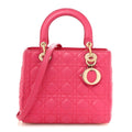 Lambskin Cannage Medium Lady Dior Pink
