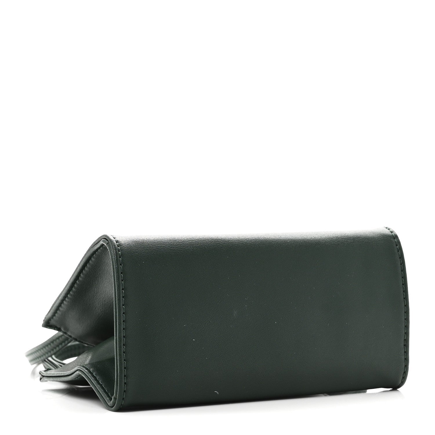 Vegan Leather Small Shopping Bag Dark Olive