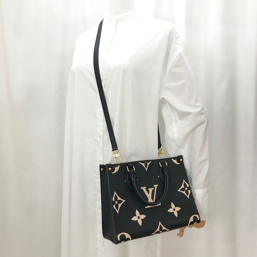 LOUIS VUITTON Monogram Empreinte Bicolor On The Go PM M45659 Hand bag