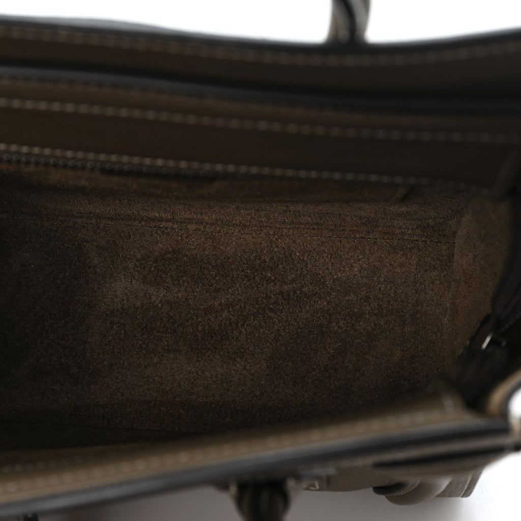 Drummed Calfskin Nano Luggage Souris