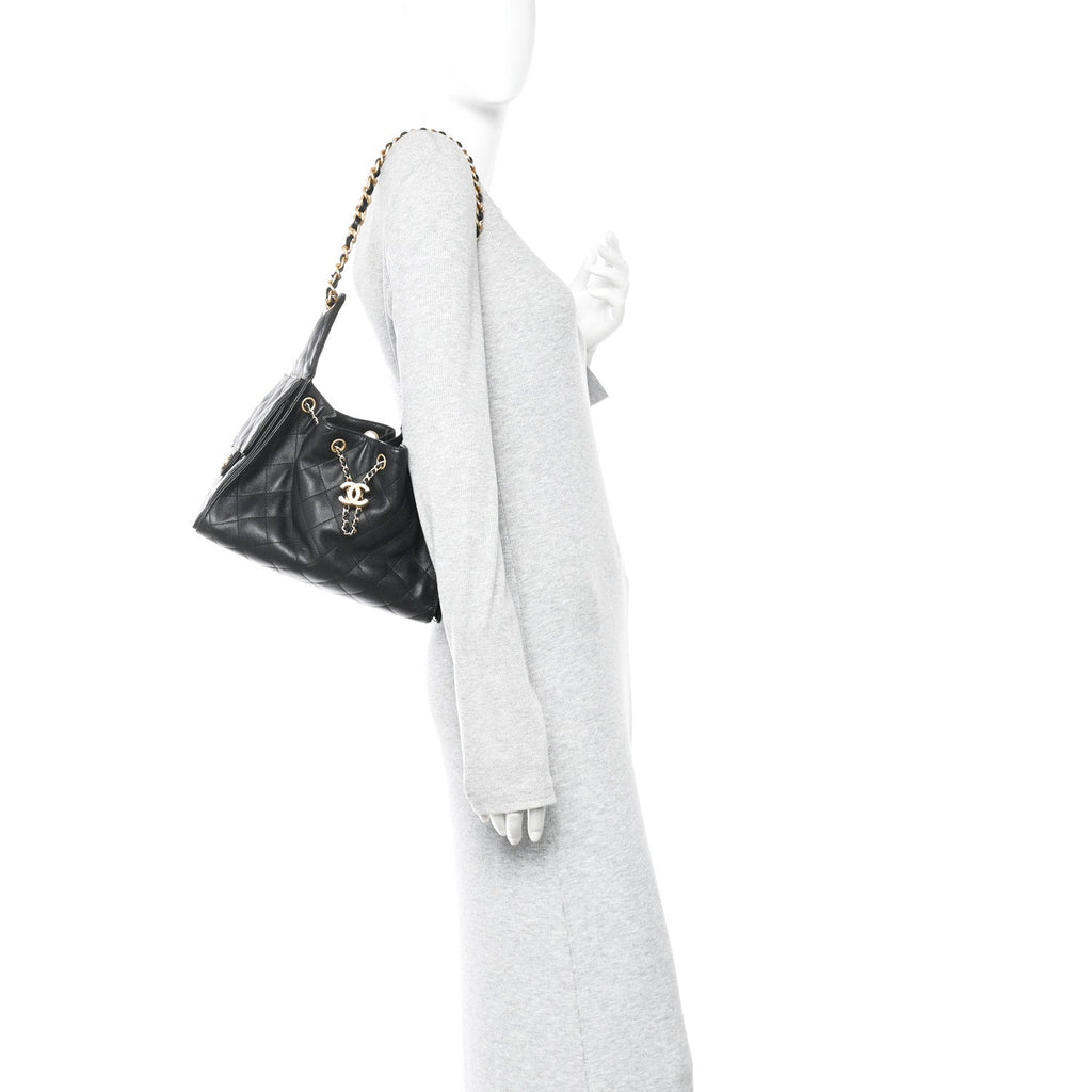 Caviar Quilted Small Chanel 25 Handbag Black