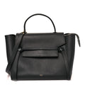Grained Calfskin Mini Belt Bag Black