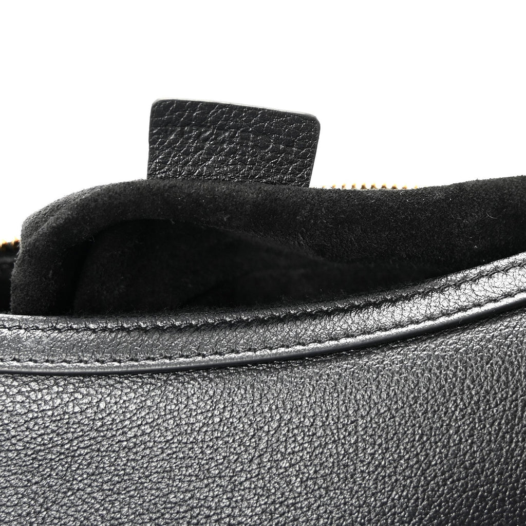 Supple Calfskin Cuir Triomphe Small Heloise Shoulder Bag Black