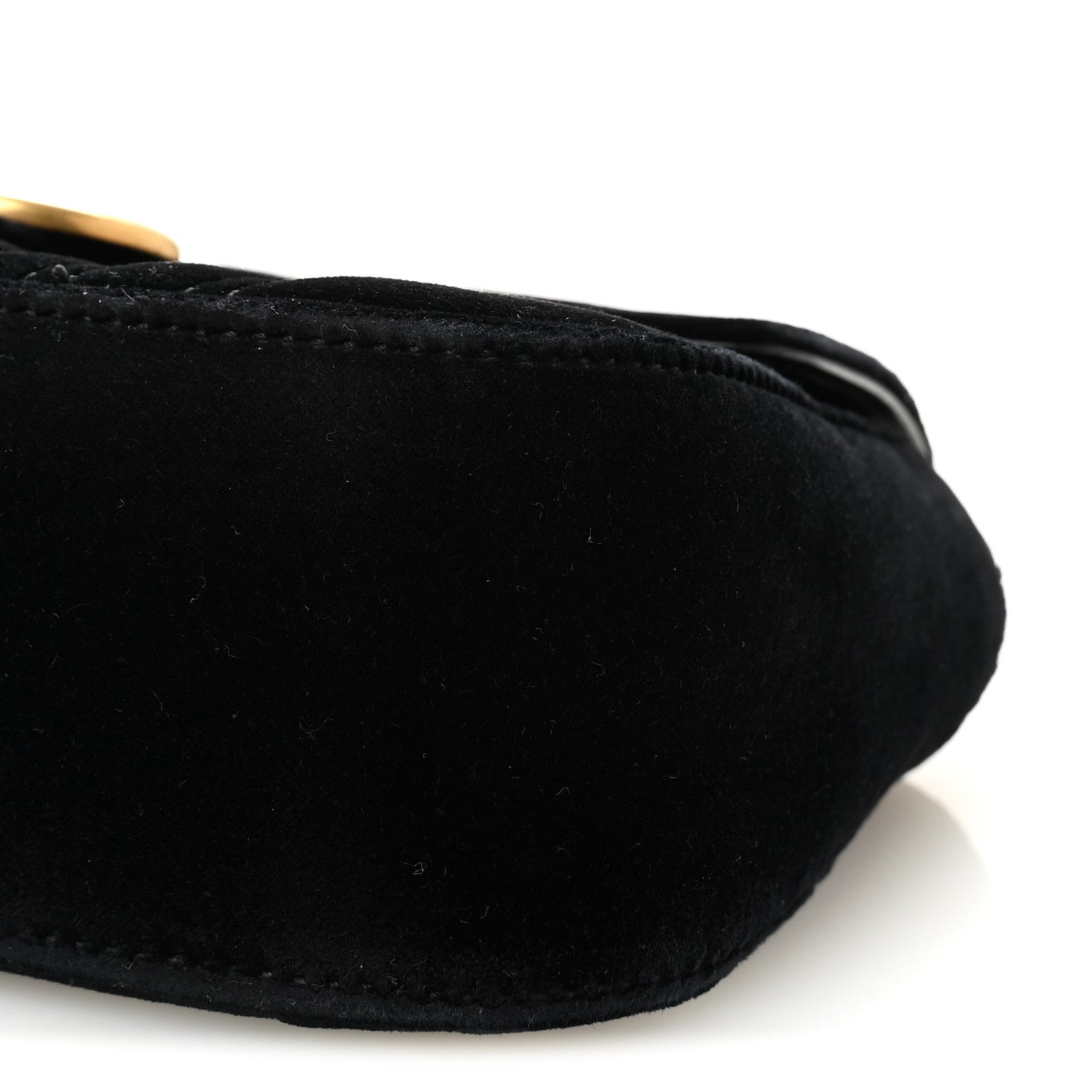 Velvet Matelasse Mini GG Marmont Shoulder Bag Black