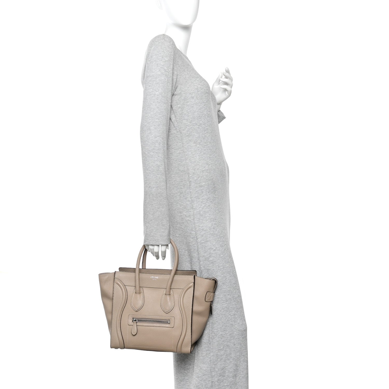 Drummed Calfskin Micro Luggage Dune