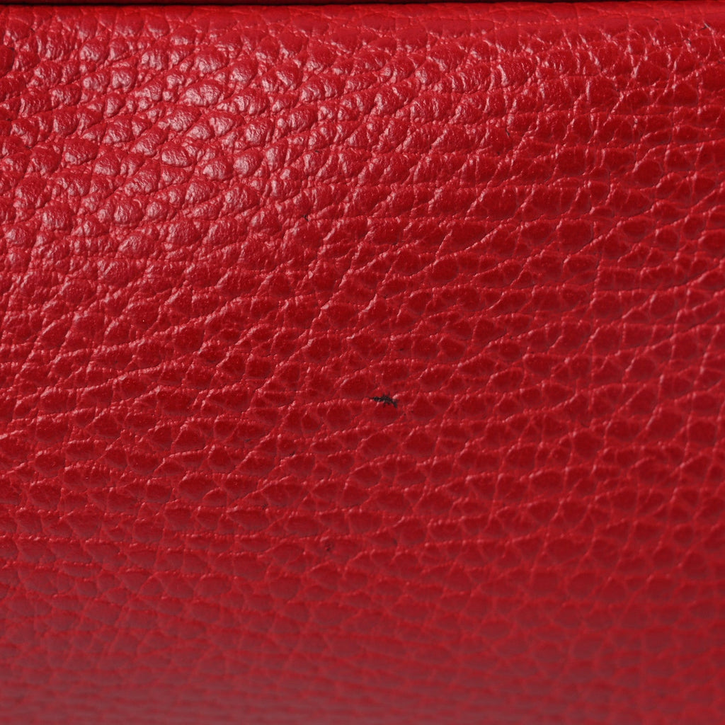 Pebbled Calfskin Bi-Color Soho Chain Backpack Red Navy