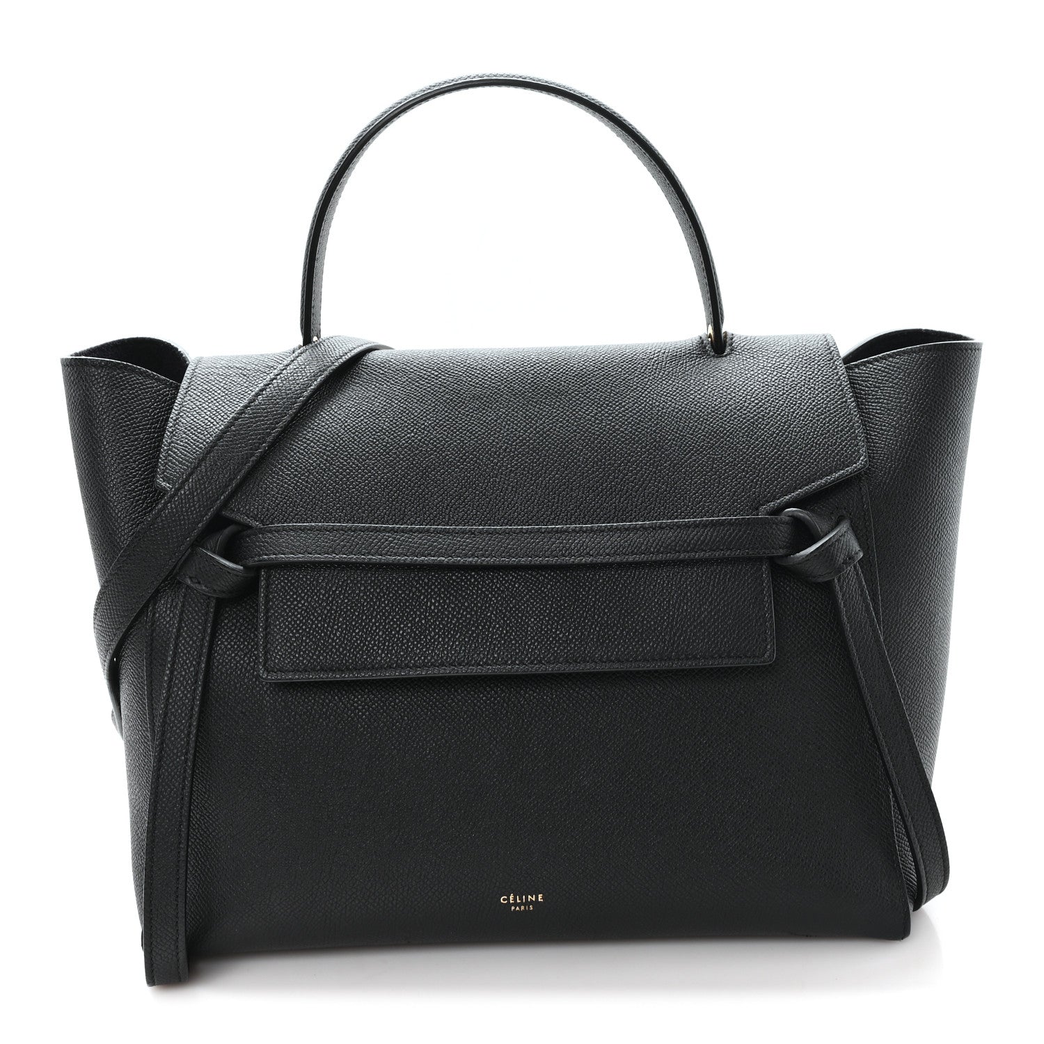 Grained Calfskin Mini Belt Bag Black