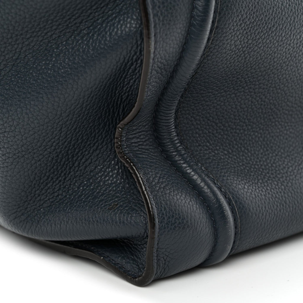Drummed Calfskin Mini Luggage Slate