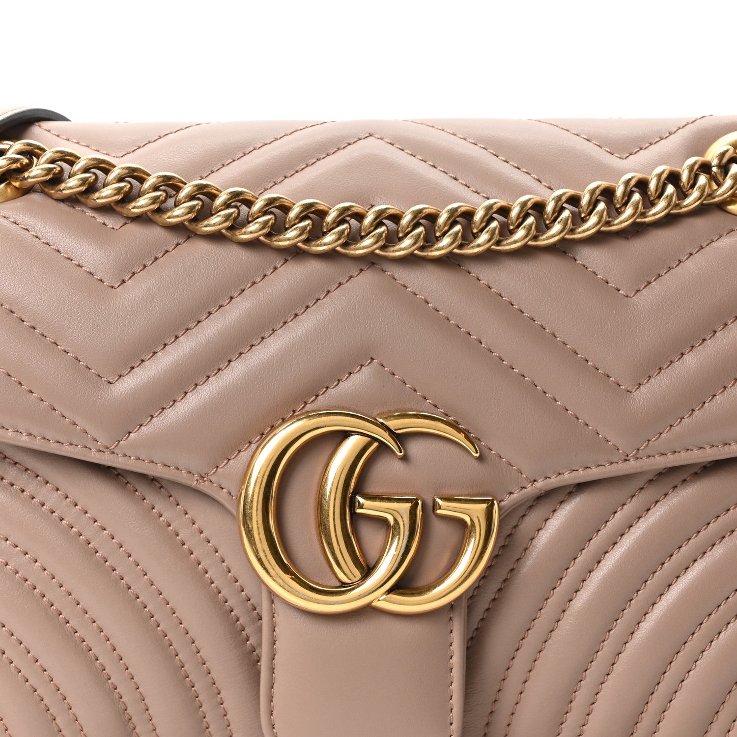 Calfskin Matelasse Small GG Marmont Shoulder Bag Porcelain Rose