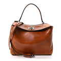 Vegetable Tanned Lambskin Mini Rodeo Top Handle Handbag Tan Cowboy
