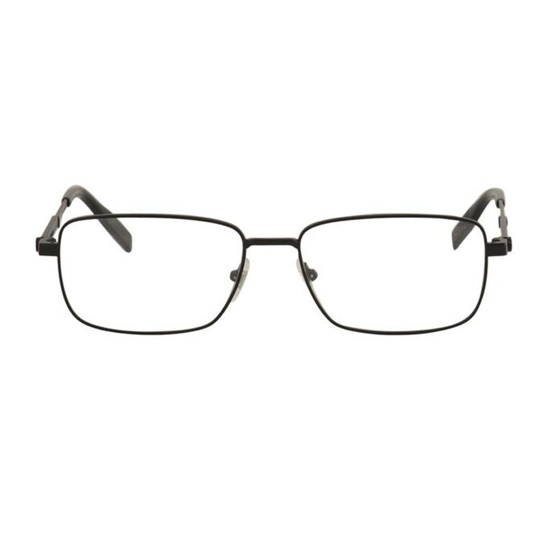 Montblanc Eyeglasses Rectangle Full Rim, Ruthenium Frame and Clear Demo Lens Lens MB0029O006