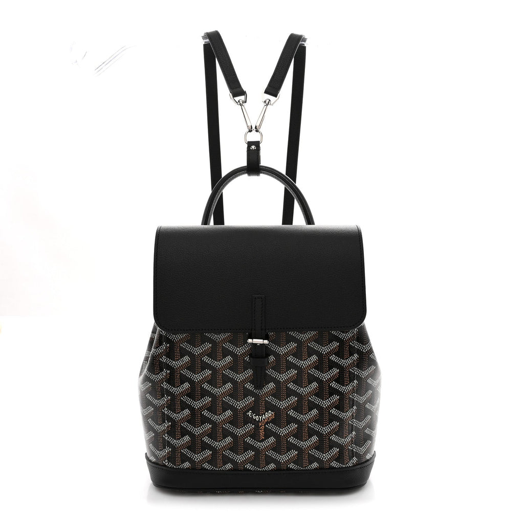 Goyardine Calfskin Mini Alpin Backpack Black