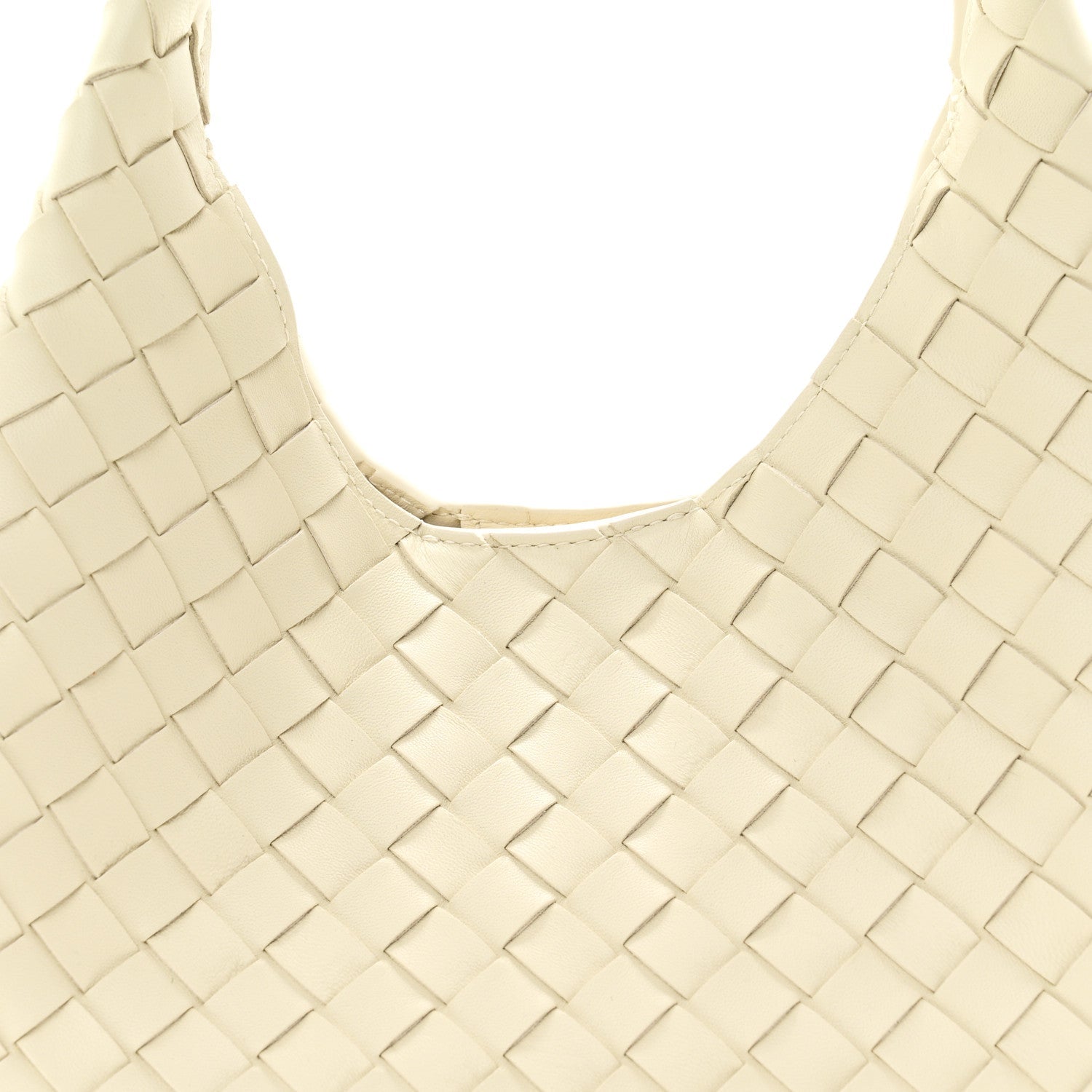 Nappa Intrecciato Small Campana Shoulder Bag Sea Salt