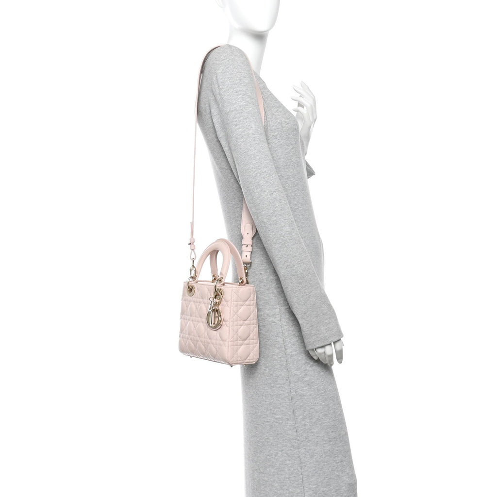 Lambskin Cannage Small My ABCDior Lady Dior Light Pink
