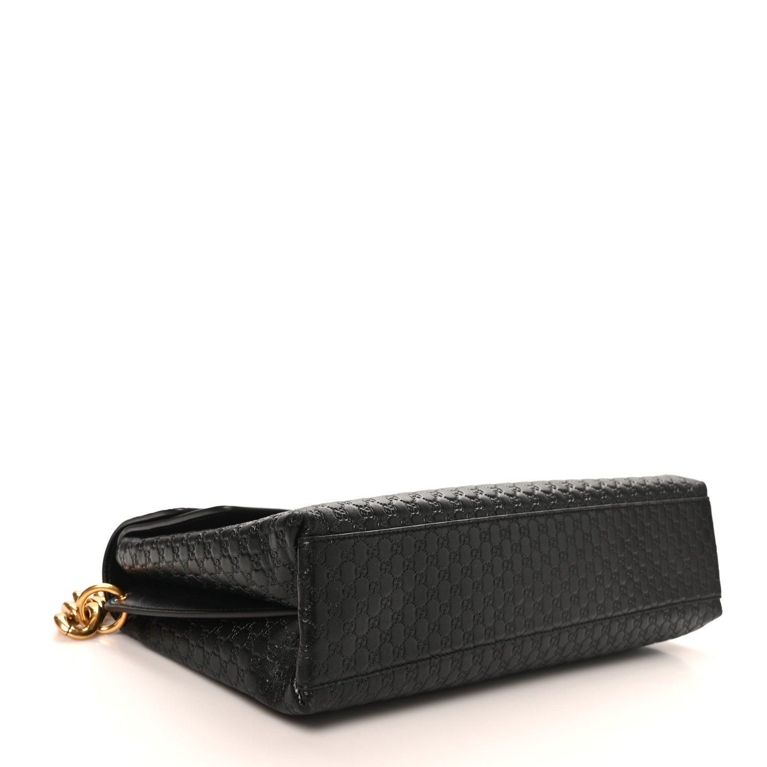 GG Grainy Calfskin Large Chain Shoulder Bag Black