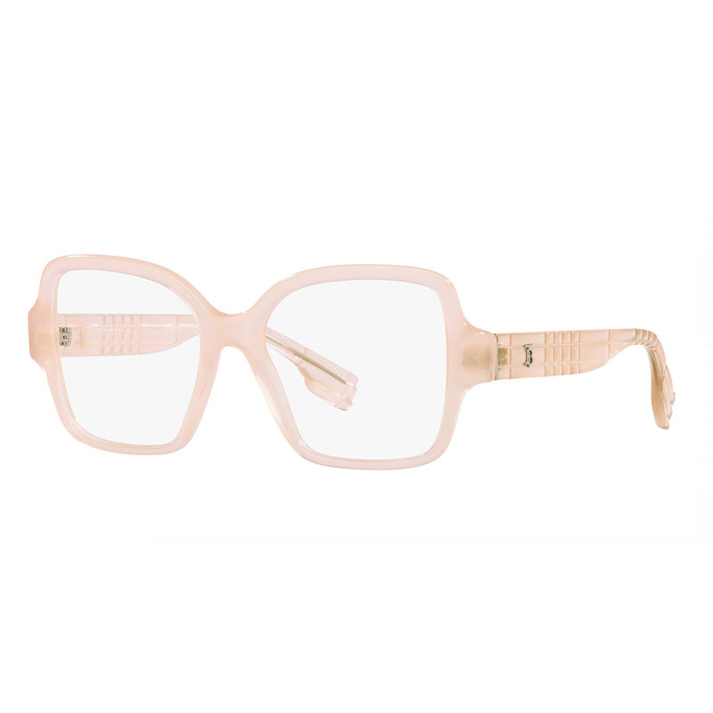 Burberry Eyeglasses Square Full Rim, Pink Frame and Clear Demo Lenses Lens BE2374F4060