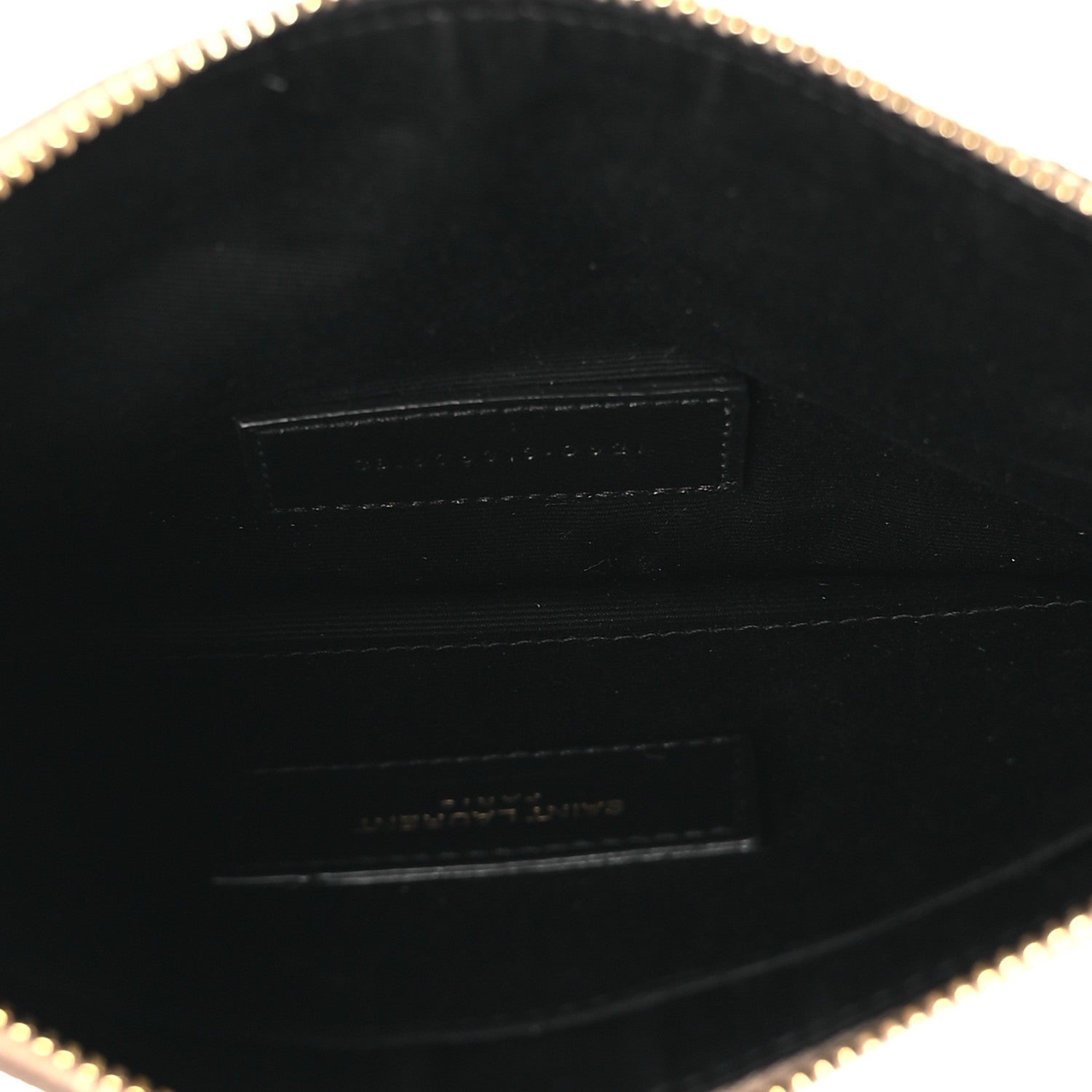 Grain De Poudre Chevron Monogram Large Bill Pouch Dark Beige