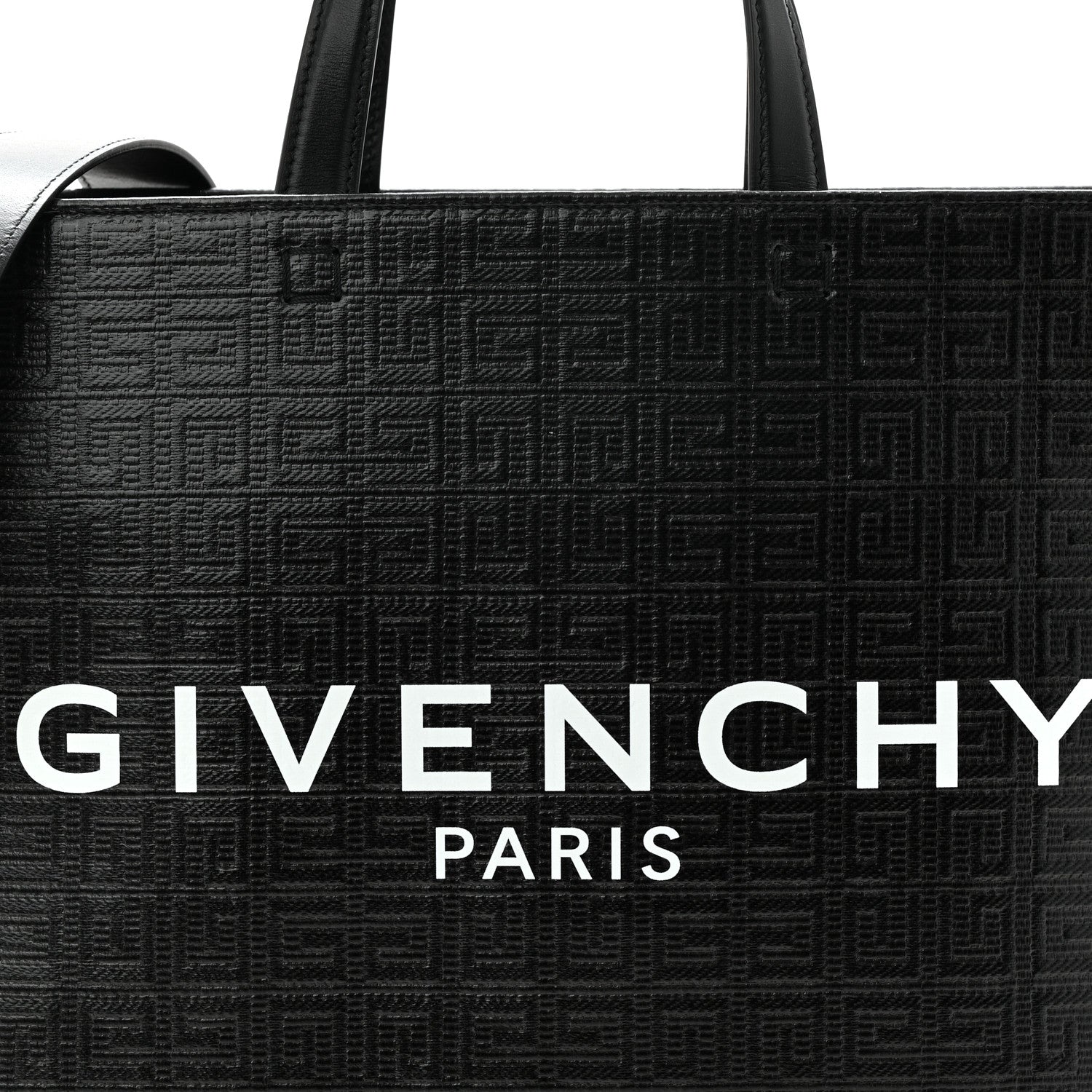 4G Coated Canvas Logo Medium G Tote Black