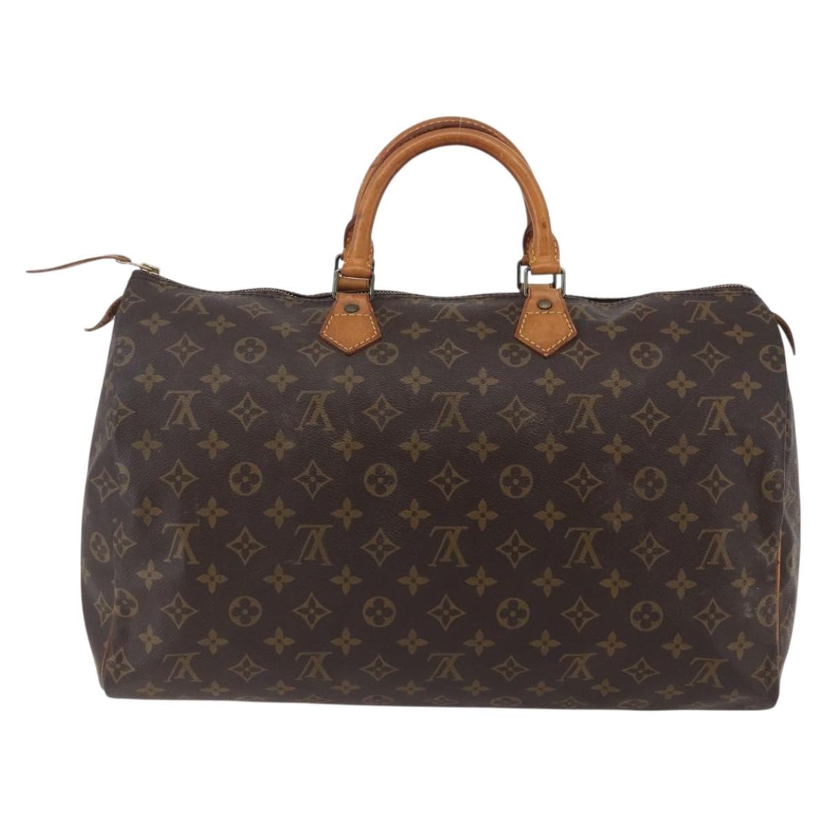Louis Vuitton Speedy Bandouliere Bag Monogram Canvas Brown Canvas Handbag (Authentic  )